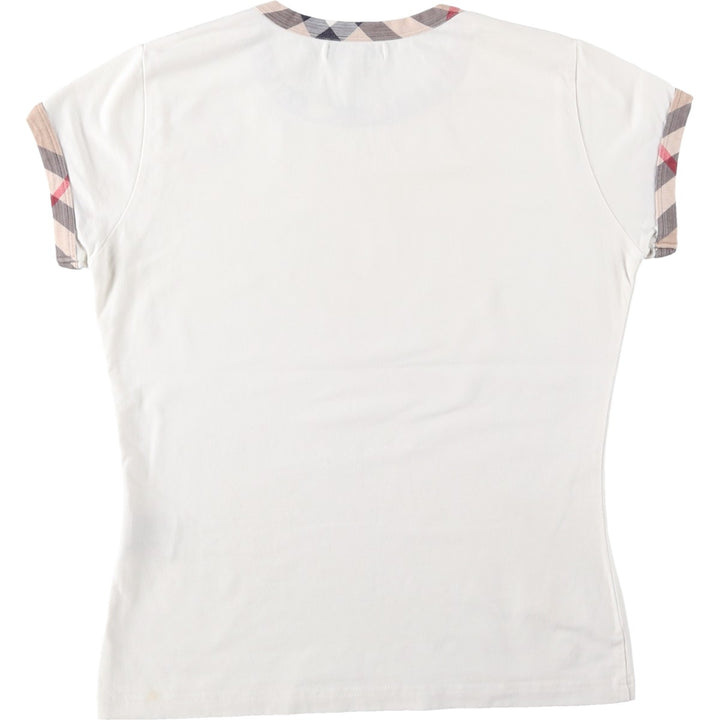 Burberry's BURBERRY LONDON short-sleeved T-shirt, women's size M (approx.) cotton white type Vintage Second Hand