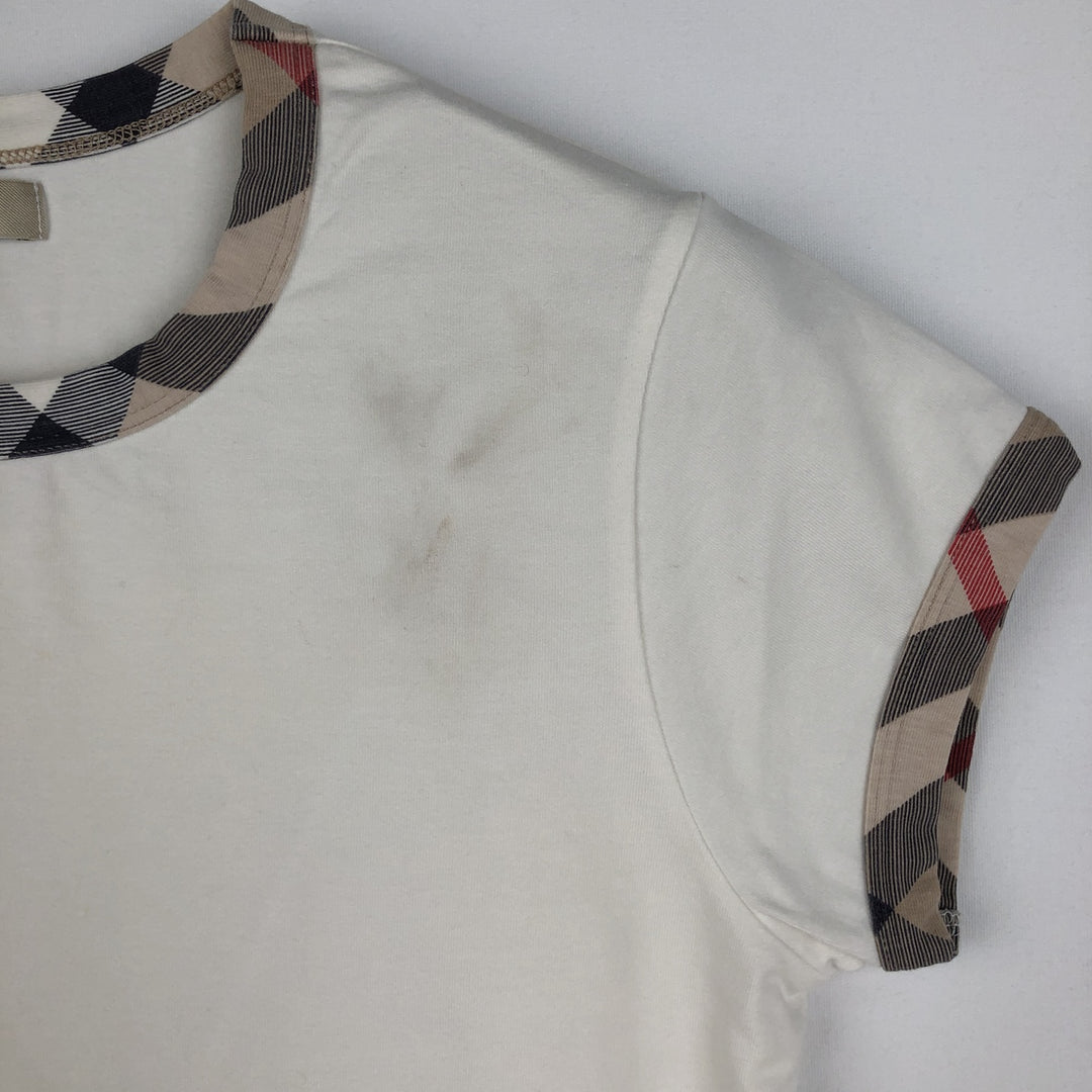 Burberry's BURBERRY LONDON short-sleeved T-shirt, women's size M (approx.) cotton white type Vintage Second Hand