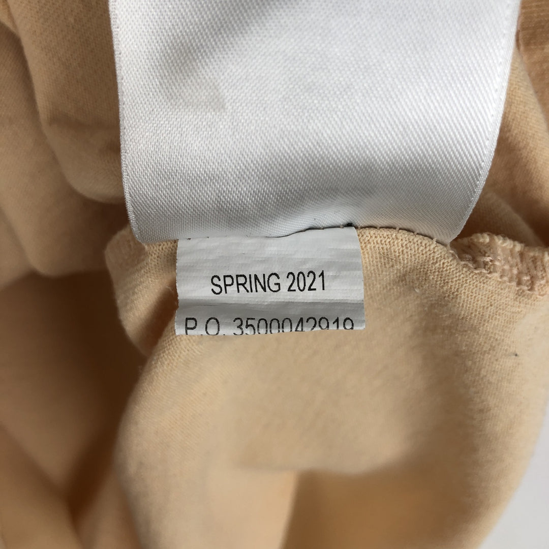 Carhartt Loose Fit Short Sleeve T-Shirt with One-Point Logo Pocket (Women's Size L) cotton Beige type Vintage Second Hand