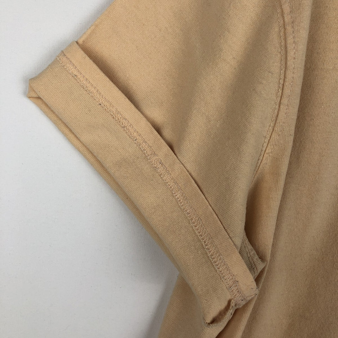 Carhartt Loose Fit Short Sleeve T-Shirt with One-Point Logo Pocket (Women's Size L) cotton Beige type Vintage Second Hand