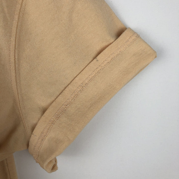 Carhartt Loose Fit Short Sleeve T-Shirt with One-Point Logo Pocket (Women's Size L) cotton Beige type Vintage Second Hand