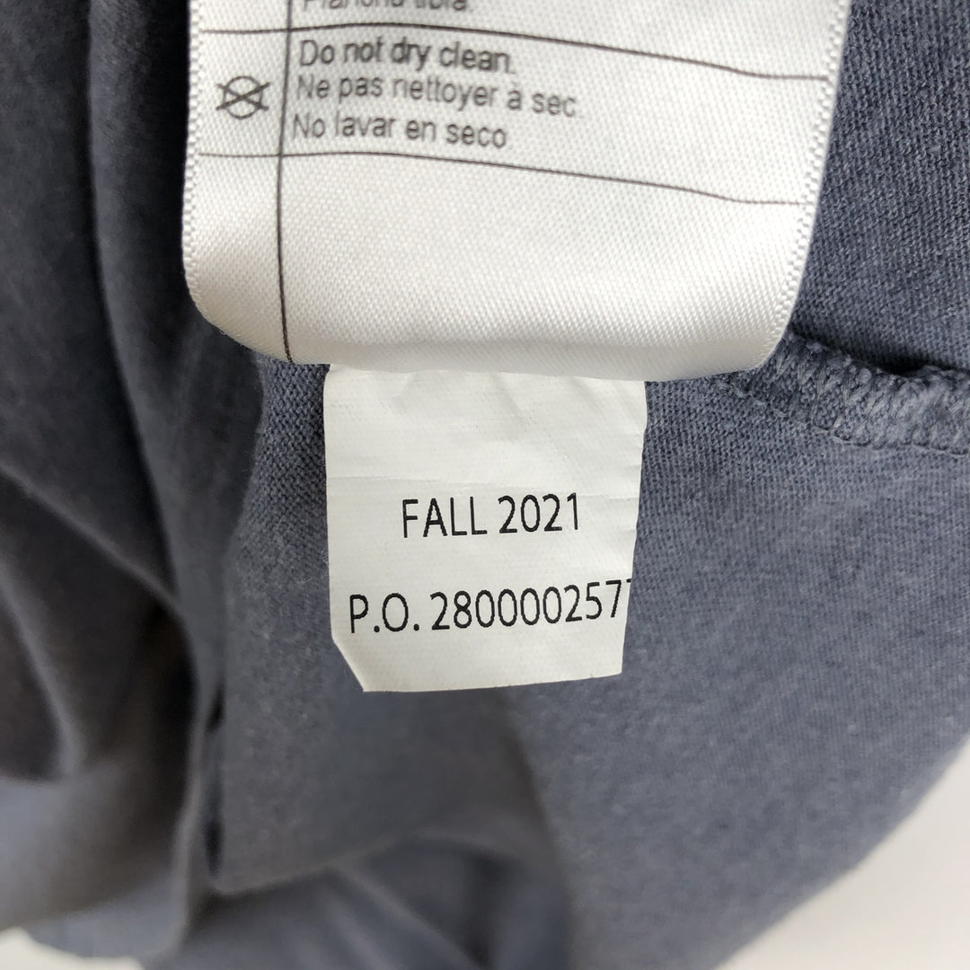Carhartt Loose Fit Short Sleeve T-Shirt with One-Point Logo Pocket (Women's Size L) cotton Navy blue Vintage Second Hand