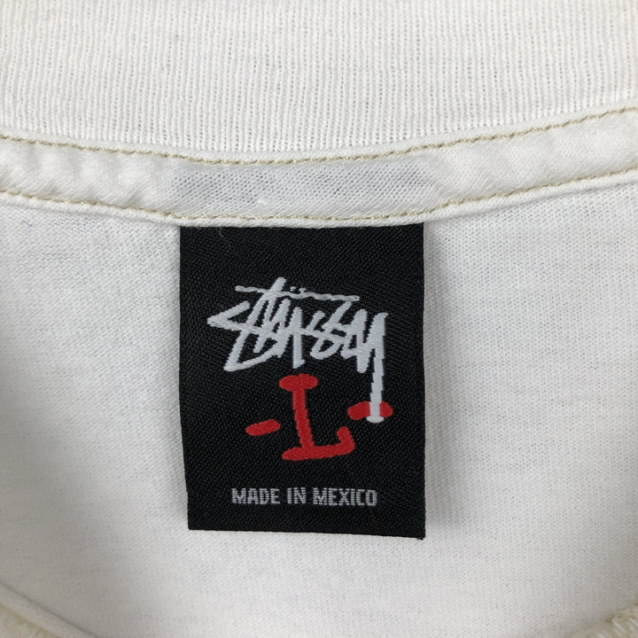 2000'S Stussy surf/skate t-shirt, women's size L (approx.) cotton white type Vintage Second Hand