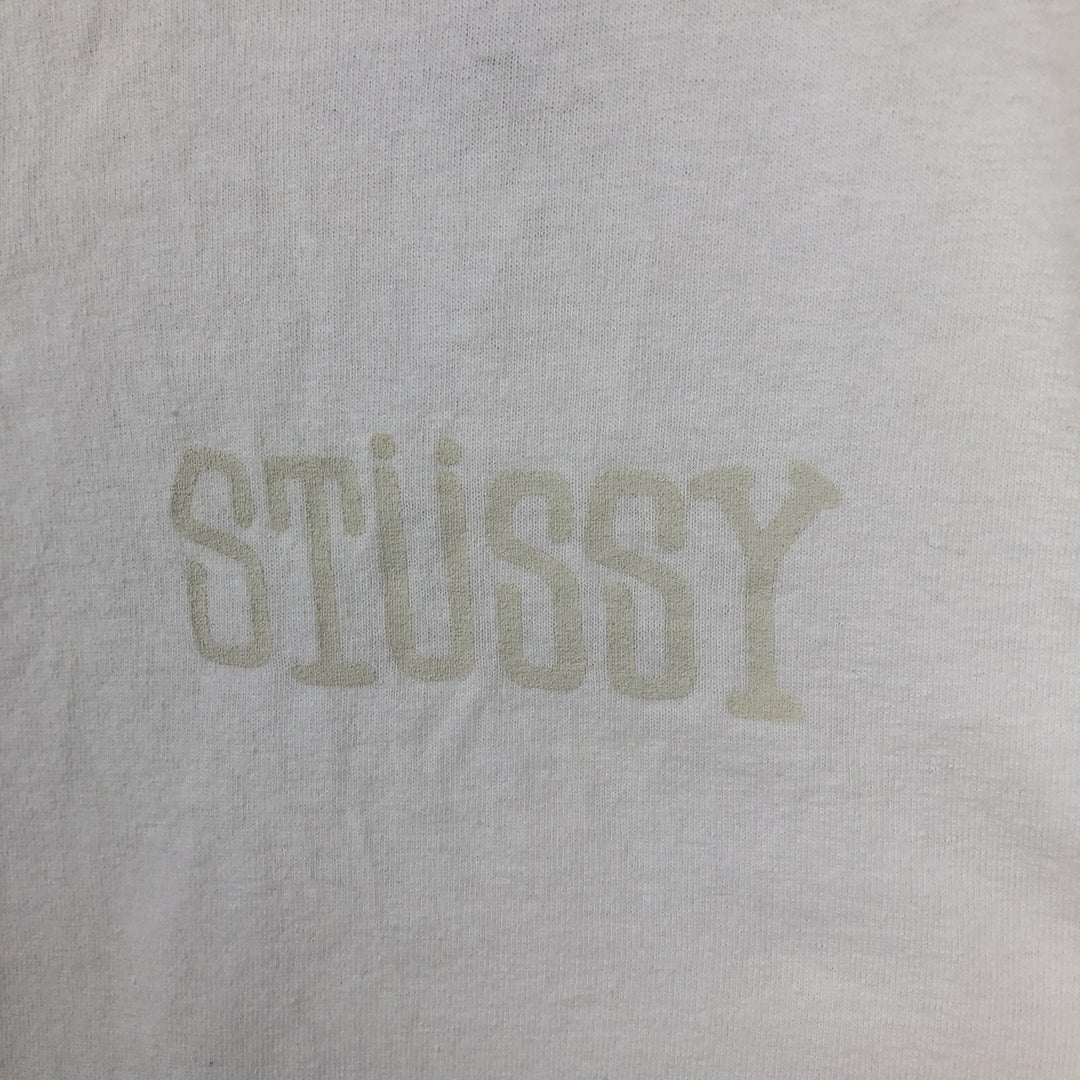 2000'S Stussy surf/skate t-shirt, women's size L (approx.) cotton white type Vintage Second Hand