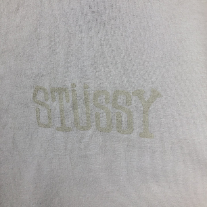 2000'S Stussy surf/skate t-shirt, women's size L (approx.) cotton white type Vintage Second Hand
