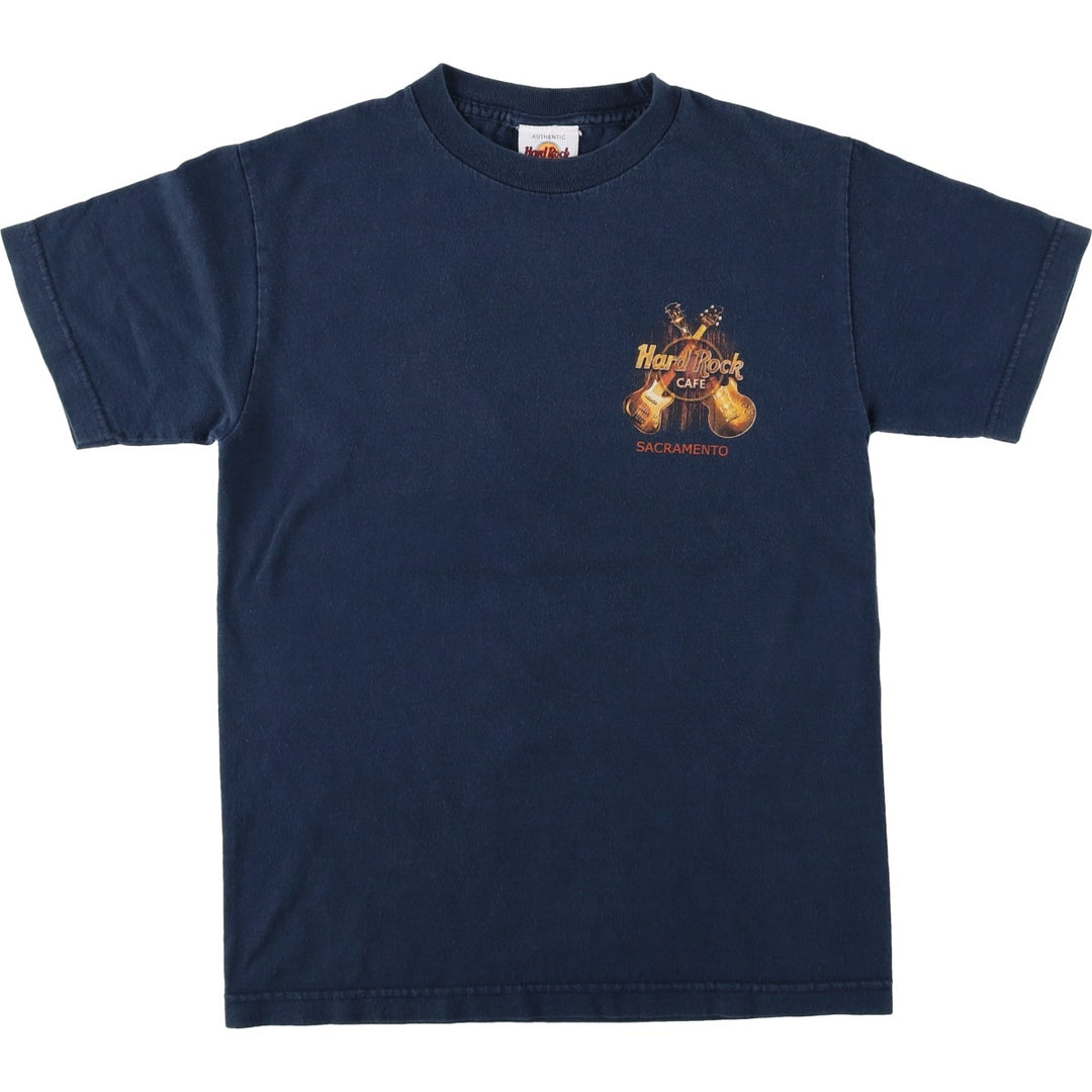HARD ROCK CAFE Hard Rock Cafe Advertising T-shirt Women's Size S unclear navy blue type Vintage Second Hand