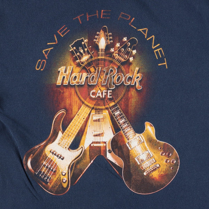 HARD ROCK CAFE Hard Rock Cafe Advertising T-shirt Women's Size S unclear navy blue type Vintage Second Hand