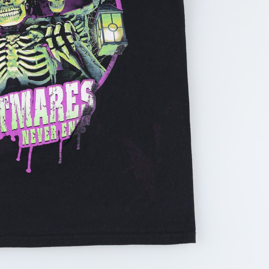 Knott's BERRY FARM Skull Pattern Advertising T-Shirt (Women's Size S) cotton black type Vintage Second Hand