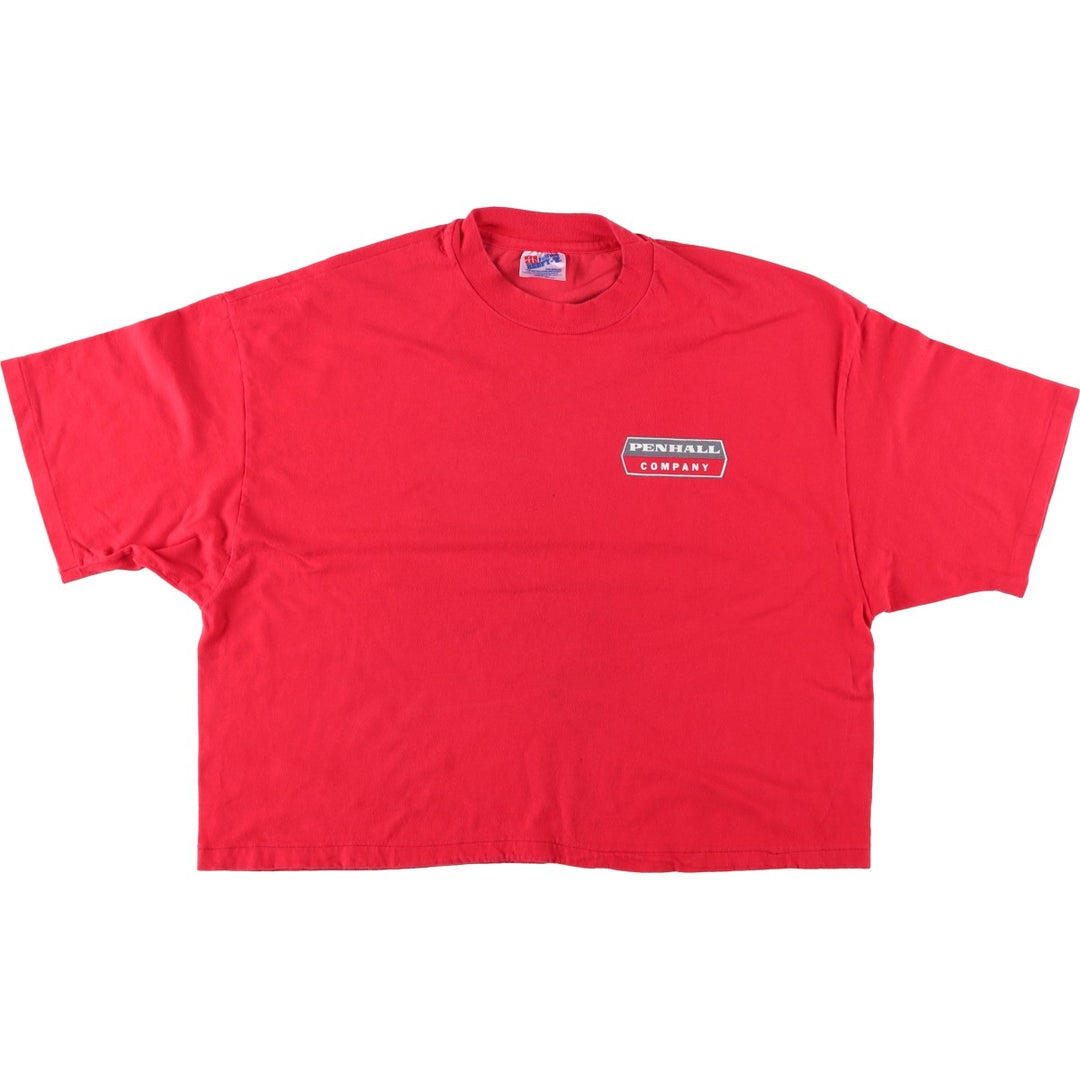 90'S Hanes PENHALL COMPANY Advertising T-Shirt, Made in USA, Women's XL equivalent, Vintage cotton red type Vintage Second Hand