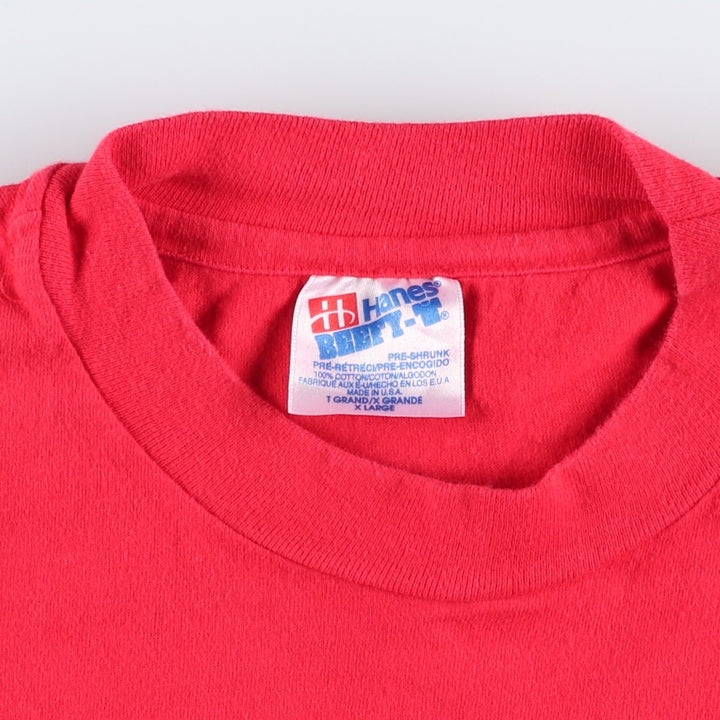 90'S Hanes PENHALL COMPANY Advertising T-Shirt, Made in USA, Women's XL equivalent, Vintage cotton red type Vintage Second Hand