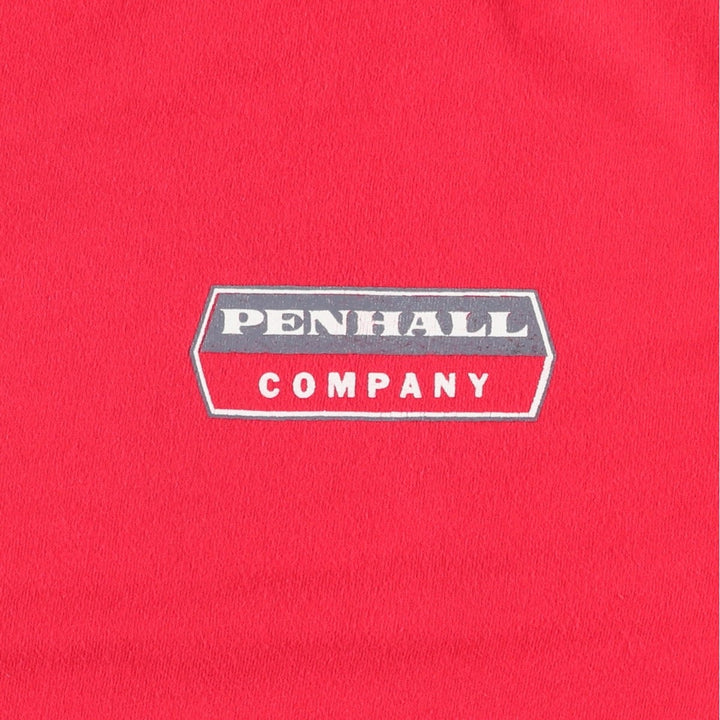 90'S Hanes PENHALL COMPANY Advertising T-Shirt, Made in USA, Women's XL equivalent, Vintage cotton red type Vintage Second Hand