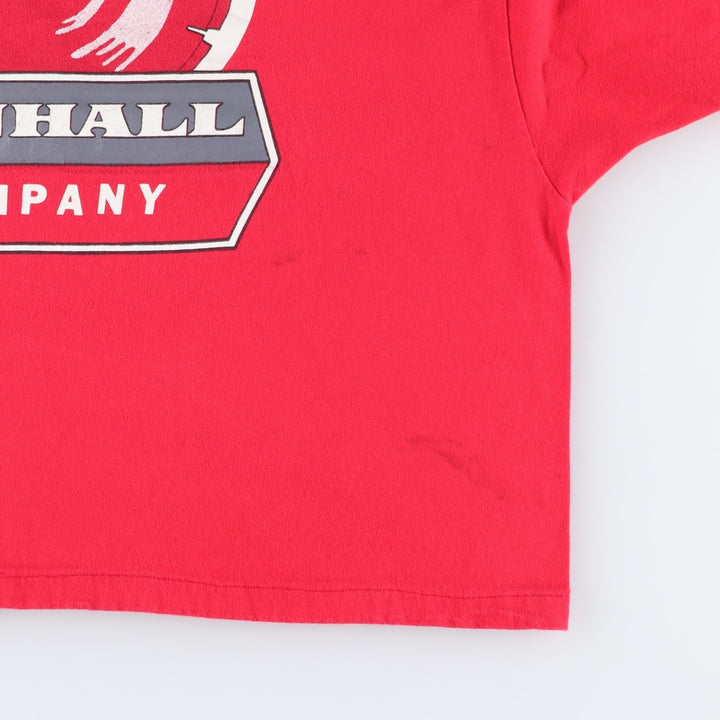 90'S Hanes PENHALL COMPANY Advertising T-Shirt, Made in USA, Women's XL equivalent, Vintage cotton red type Vintage Second Hand