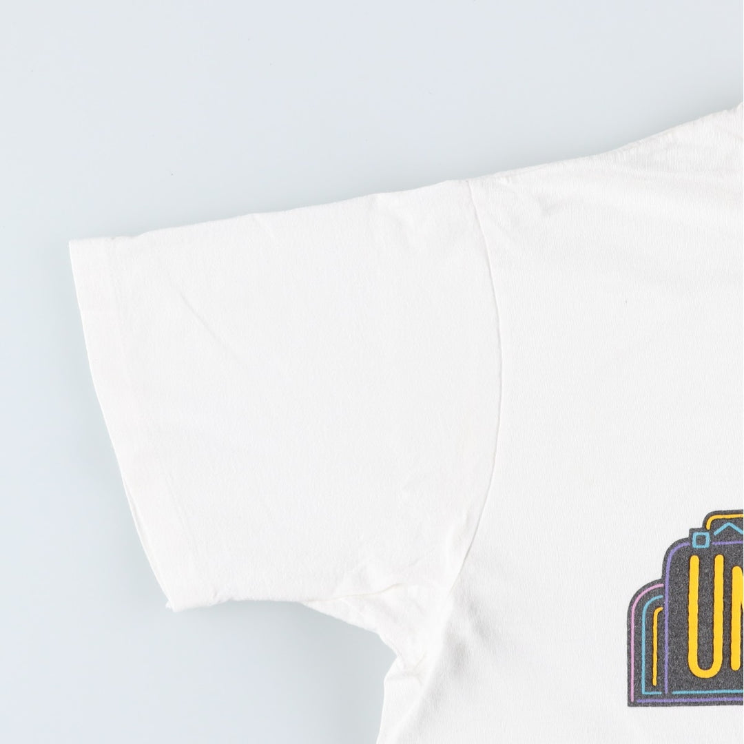 80'S Hanes Universal Studios Advertising T-Shirt, Made in USA, Men's Size L (approx.), Vintage cotton white type Vintage Second Hand