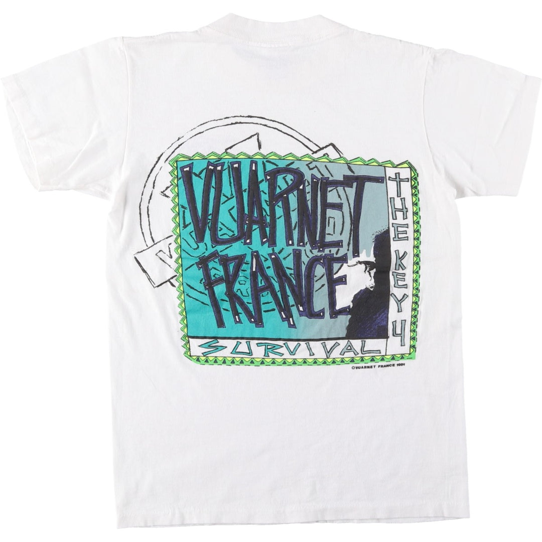 90'S VUARNET advertising T-shirt, made in USA, women's size S equivalent, vintage. cotton white type Vintage Second Hand