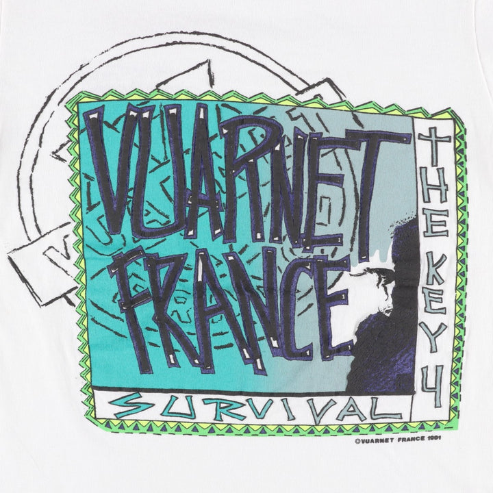 90'S VUARNET advertising T-shirt, made in USA, women's size S equivalent, vintage. cotton white type Vintage Second Hand