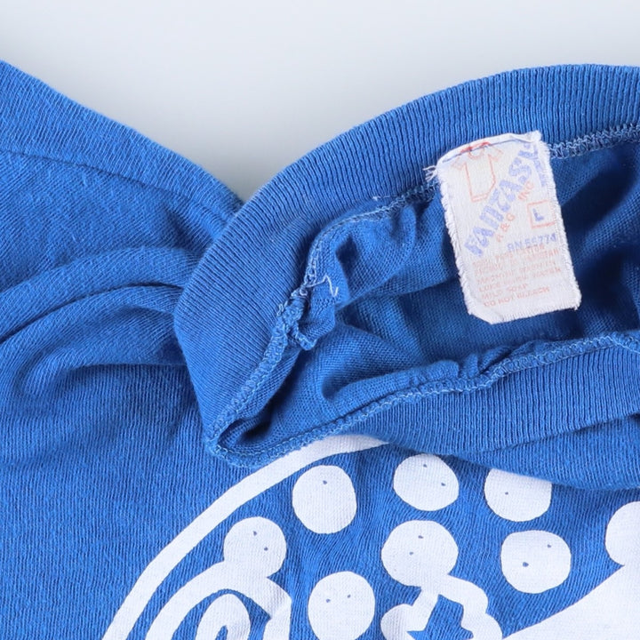 1980'S Santora's Pizzeria advertising T-shirt, women's size L equivalent, vintage. cotton blue type Vintage Second Hand