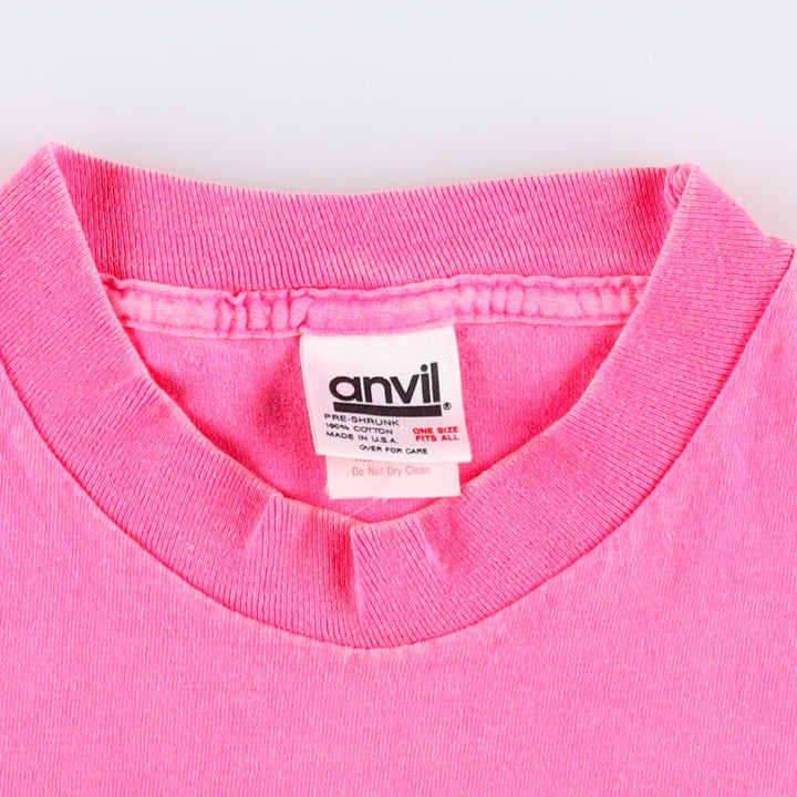 90'S Anvil Hard Rock Cafe Advertising T-Shirt, Made in USA, Women's Size M (approx.), Vintage cotton pink type Vintage Second Hand