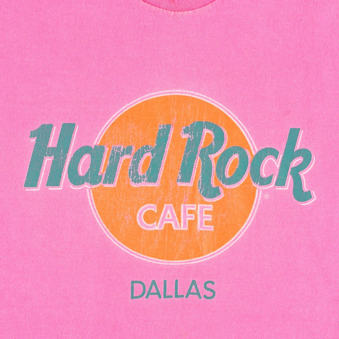 90'S Anvil Hard Rock Cafe Advertising T-Shirt, Made in USA, Women's Size M (approx.), Vintage cotton pink type Vintage Second Hand