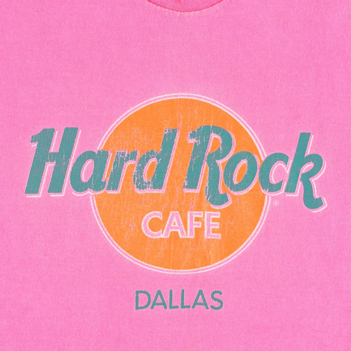 90'S Anvil Hard Rock Cafe Advertising T-Shirt, Made in USA, Women's Size M (approx.), Vintage cotton pink type Vintage Second Hand