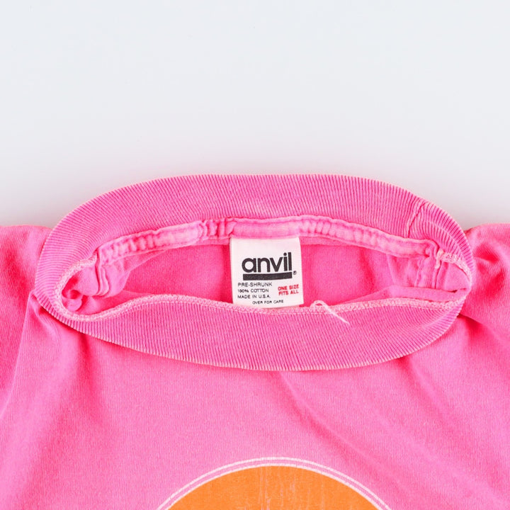90'S Anvil Hard Rock Cafe Advertising T-Shirt, Made in USA, Women's Size M (approx.), Vintage cotton pink type Vintage Second Hand