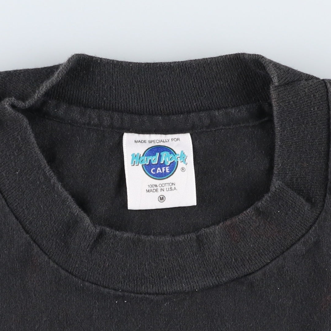 90'S Hard Rock Cafe advertising t-shirt, made in USA, women's size M equivalent, vintage. cotton black type Vintage Second Hand