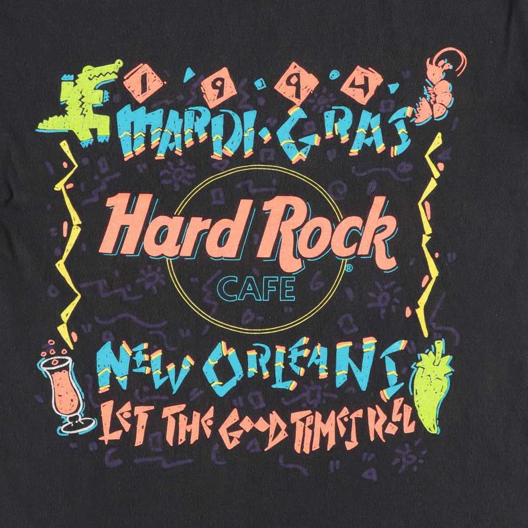 90'S Hard Rock Cafe advertising t-shirt, made in USA, women's size M equivalent, vintage. cotton black type Vintage Second Hand