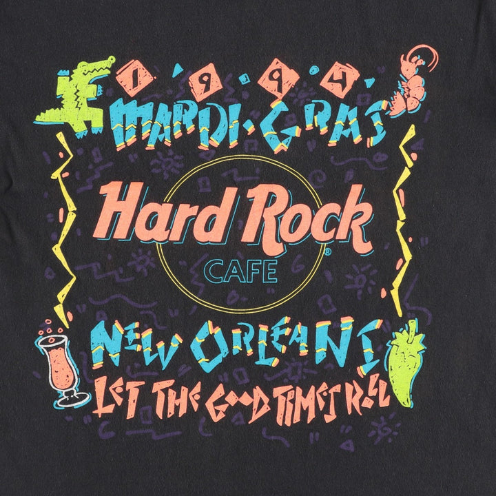 90'S Hard Rock Cafe advertising t-shirt, made in USA, women's size M equivalent, vintage. cotton black type Vintage Second Hand