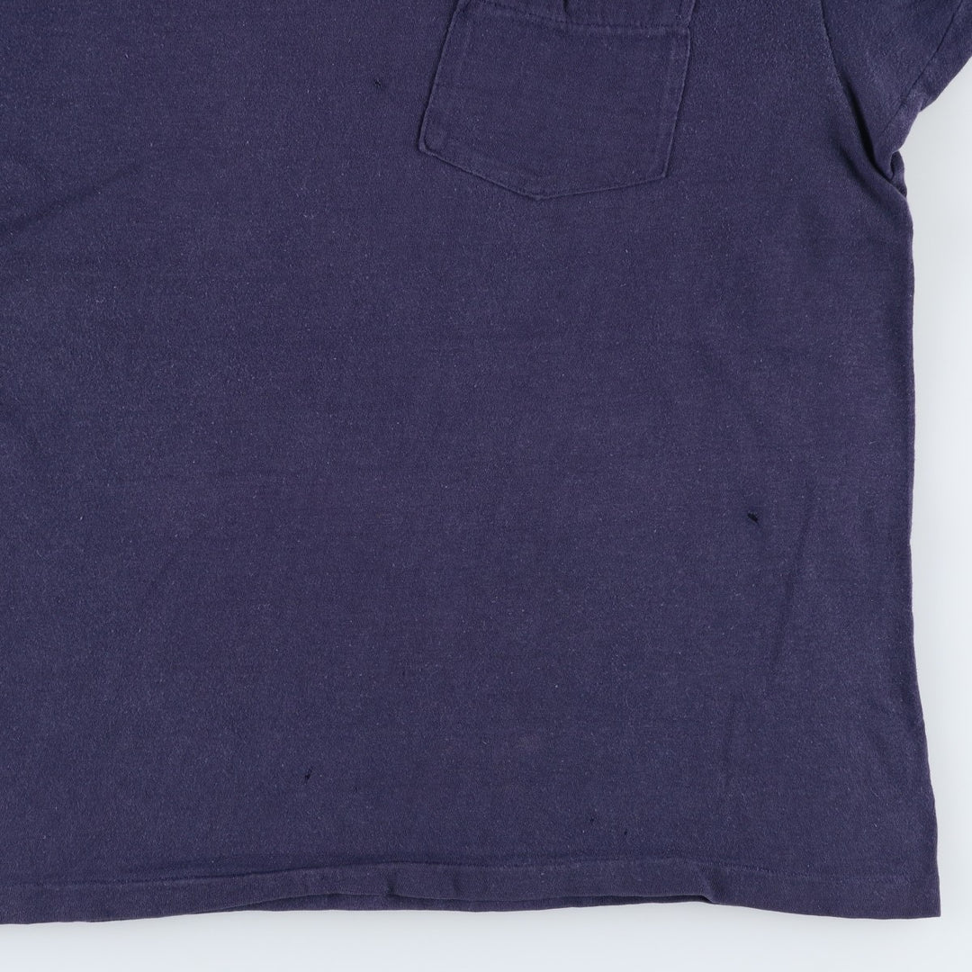 70'S Mayo Spruce Scubapro Back Print Advertising T-Shirt, Men's Size L (Equivalent), Vintage cotton navy blue type Vintage Second Hand