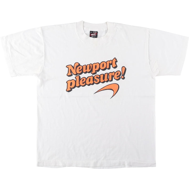 90'S Fruit of the Loom Newport Advertising T-Shirt, Made in USA, Women's Size L (approx.), Vintage cotton white type Vintage Second Hand