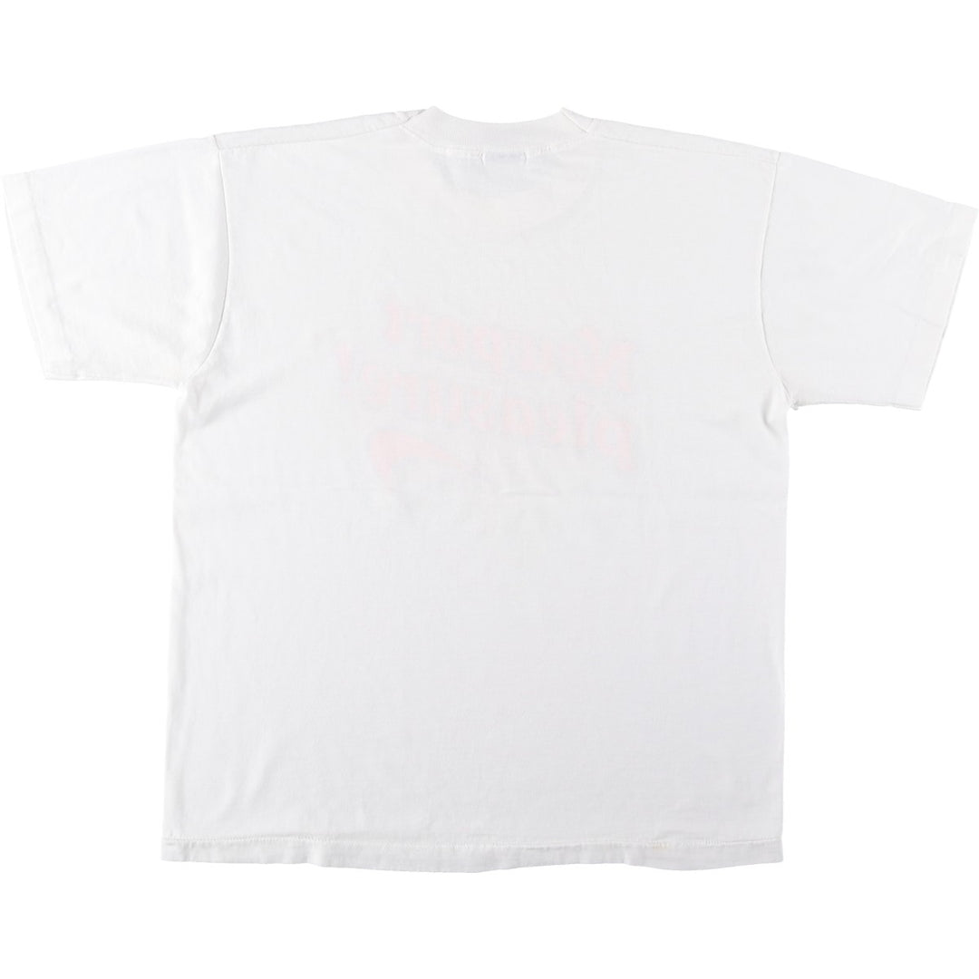 90'S Fruit of the Loom Newport Advertising T-Shirt, Made in USA, Women's Size L (approx.), Vintage cotton white type Vintage Second Hand