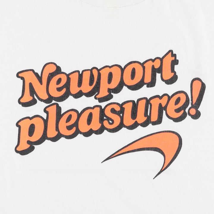 90'S Fruit of the Loom Newport Advertising T-Shirt, Made in USA, Women's Size L (approx.), Vintage cotton white type Vintage Second Hand