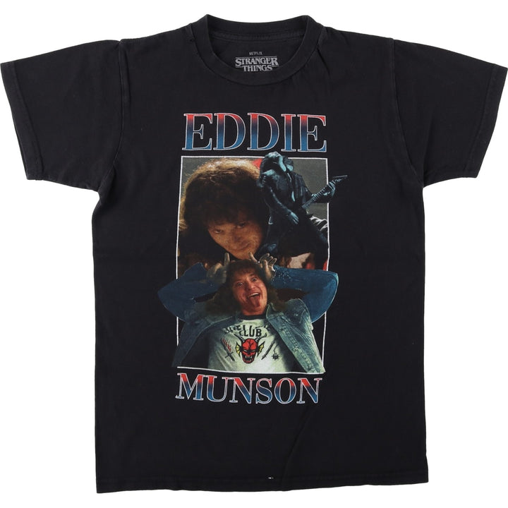 STRANGER THINGS Stranger Things Movie T-shirt Women's S size cotton black type Vintage Second Hand