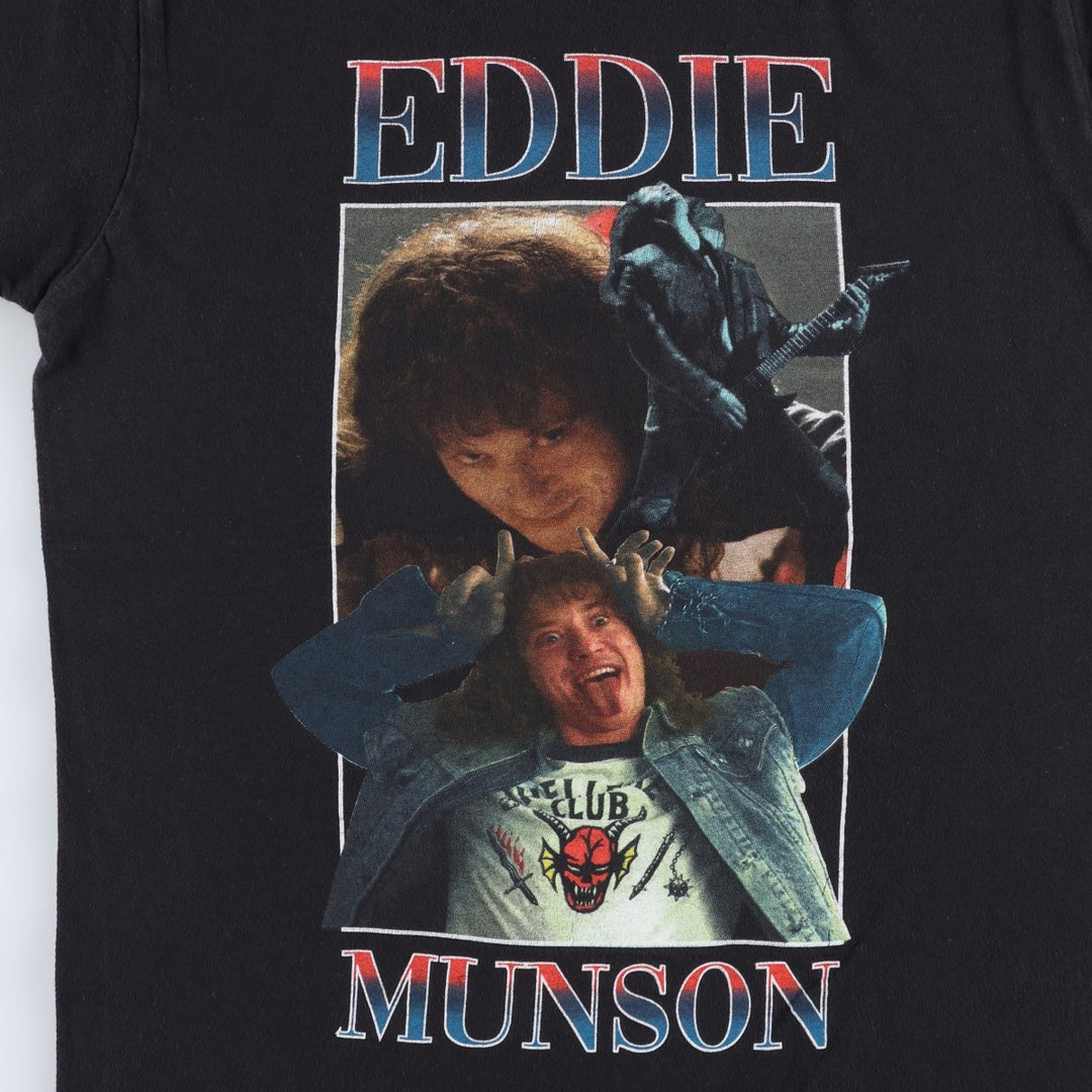 STRANGER THINGS Stranger Things Movie T-shirt Women's S size cotton black type Vintage Second Hand