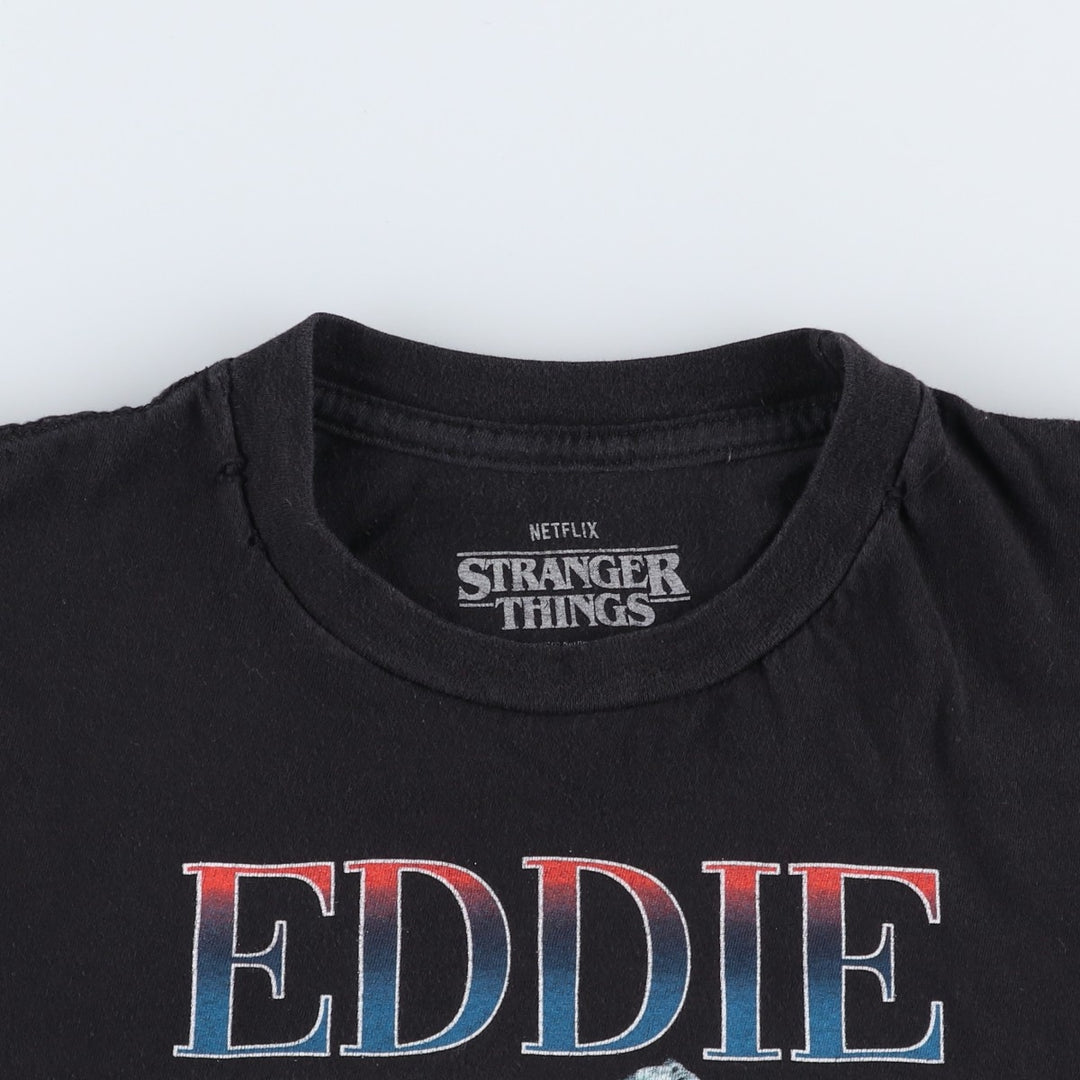 STRANGER THINGS Stranger Things Movie T-shirt Women's S size cotton black type Vintage Second Hand