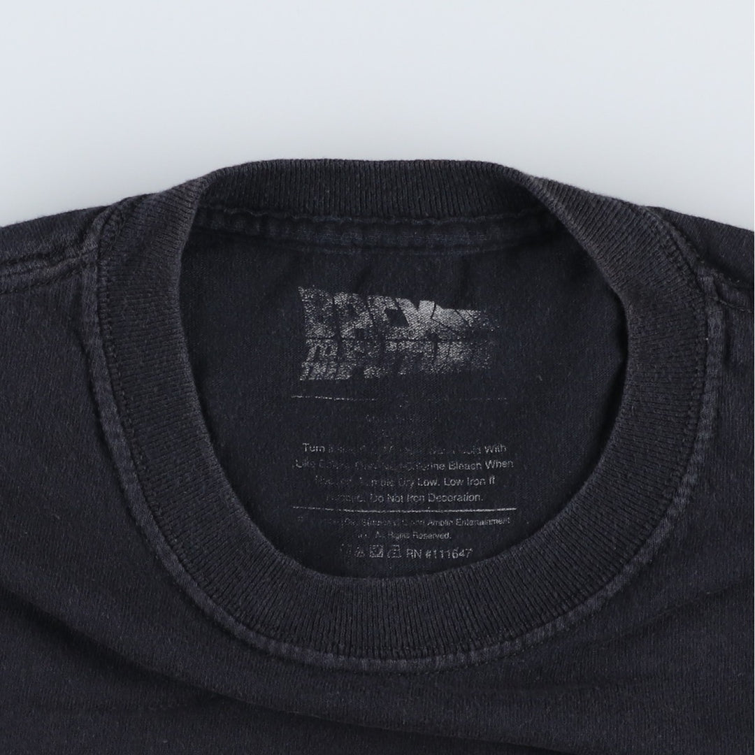 BACK TO THE FUTURE Movie T-Shirt (Men's Size S) unclear black type Vintage Second Hand