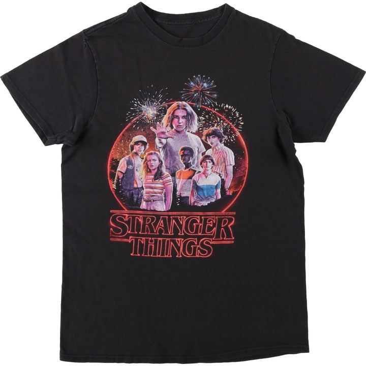STRANGER THINGS Stranger Things Movie T-shirt Women's S size unclear black type Vintage Second Hand