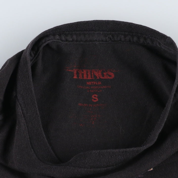 STRANGER THINGS Stranger Things Movie T-shirt Women's S size unclear black type Vintage Second Hand