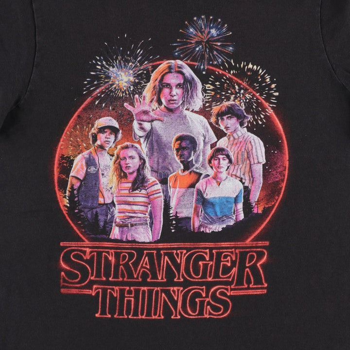 STRANGER THINGS Stranger Things Movie T-shirt Women's S size unclear black type Vintage Second Hand