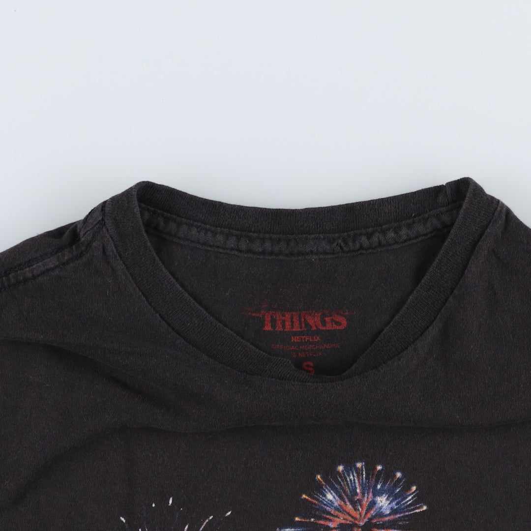 STRANGER THINGS Stranger Things Movie T-shirt Women's S size unclear black type Vintage Second Hand