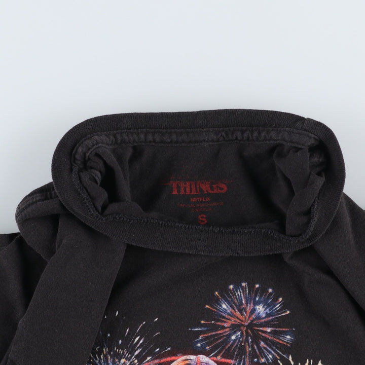 STRANGER THINGS Stranger Things Movie T-shirt Women's S size unclear black type Vintage Second Hand
