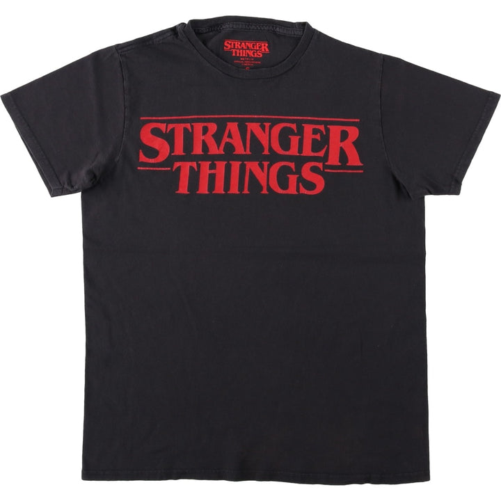 STRANGER THINGS Stranger Things Movie T-shirt Women's S size cotton black type Vintage Second Hand