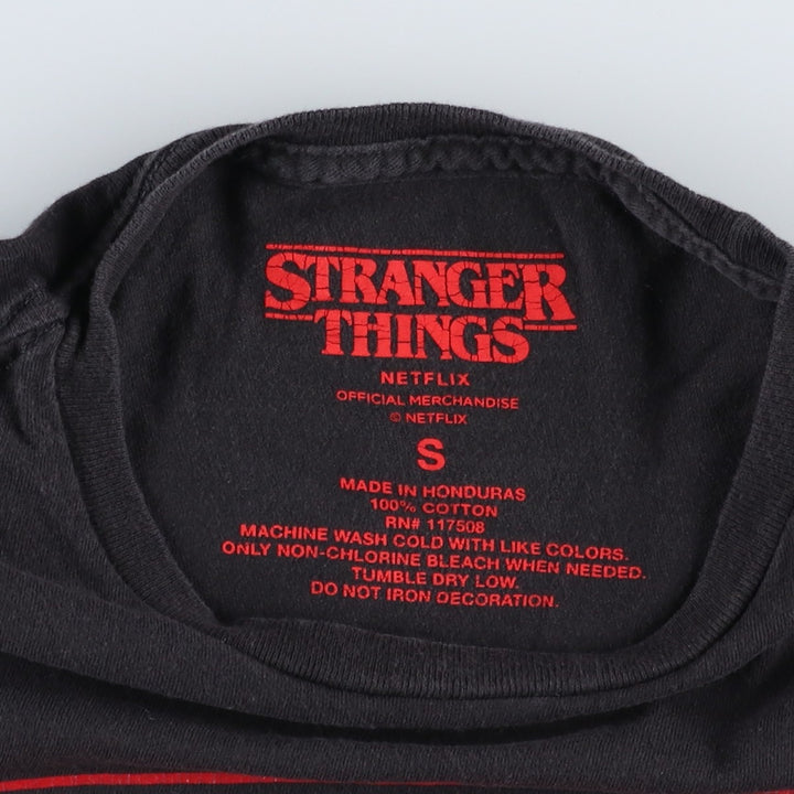 STRANGER THINGS Stranger Things Movie T-shirt Women's S size cotton black type Vintage Second Hand