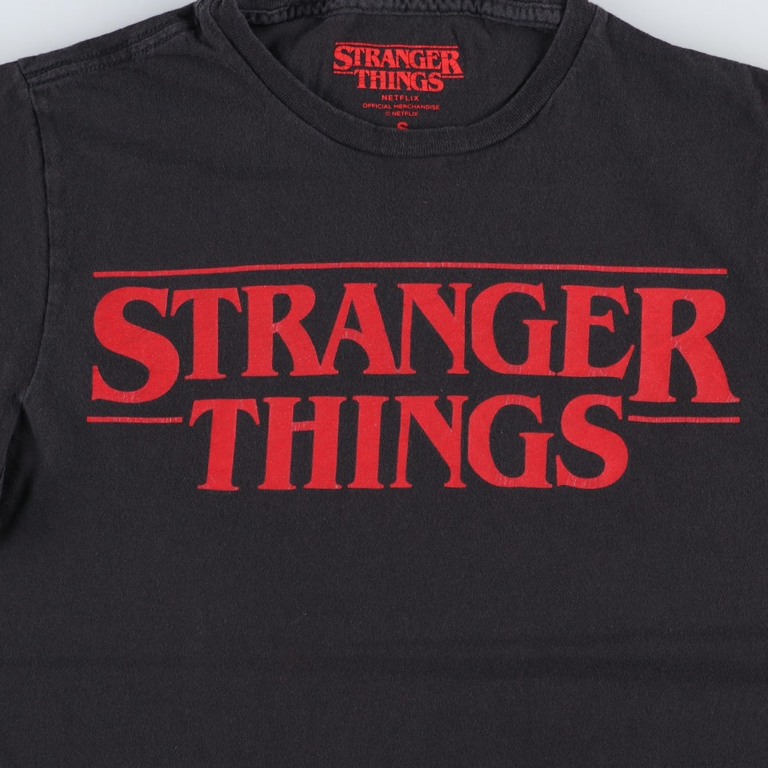 STRANGER THINGS Stranger Things Movie T-shirt Women's S size cotton black type Vintage Second Hand