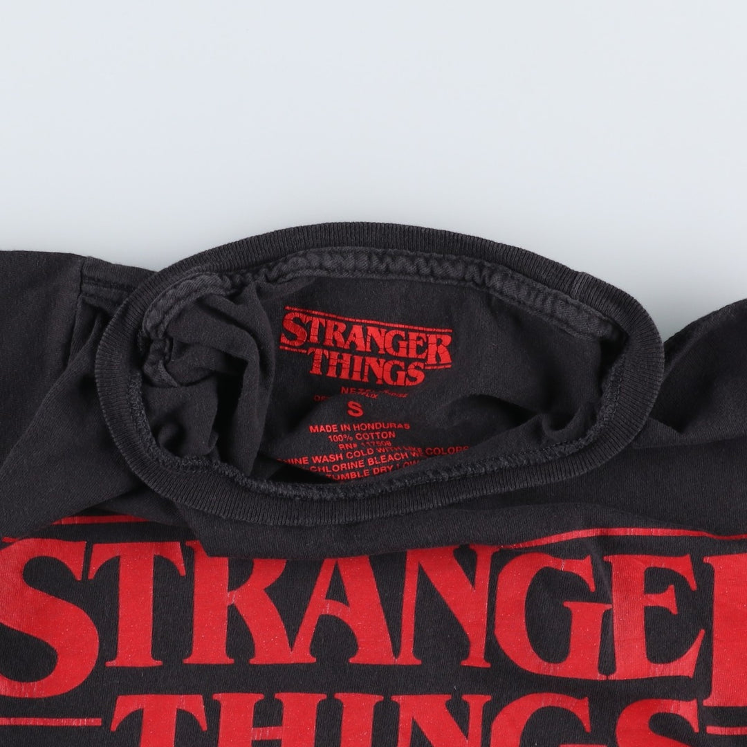 STRANGER THINGS Stranger Things Movie T-shirt Women's S size cotton black type Vintage Second Hand