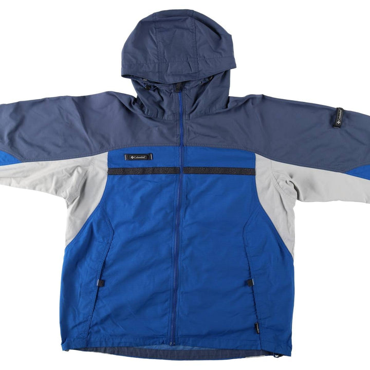 90s-00'S Columbia PACKABLE Nylon Parka, Men's Size L Nylon blue type Vintage Second Hand