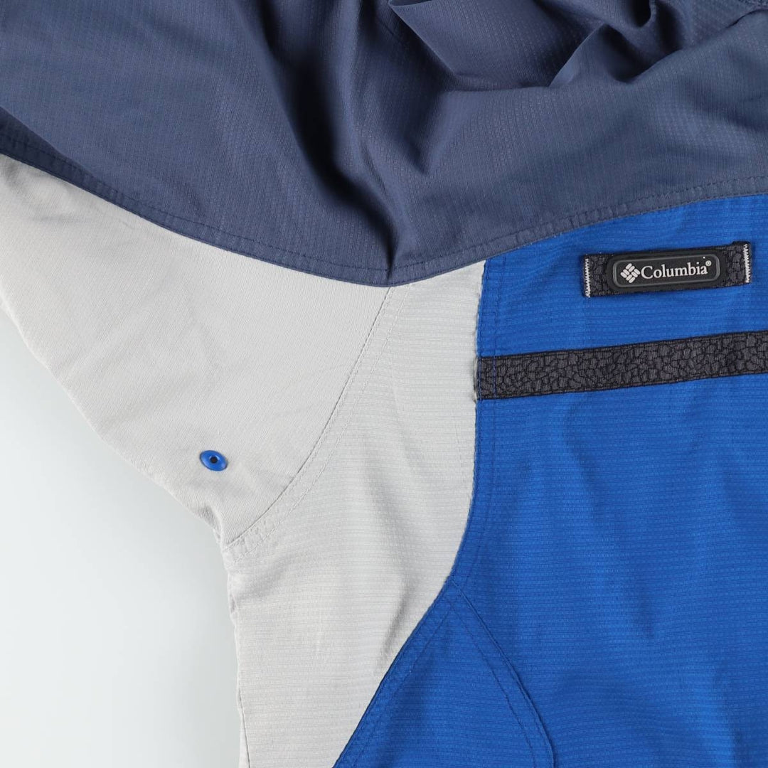 90s-00'S Columbia PACKABLE Nylon Parka, Men's Size L Nylon blue type Vintage Second Hand