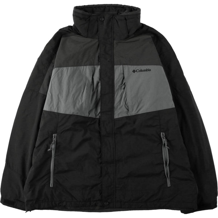 2000'S Columbia INTERCHANGE Mountain Jacket Shell Jacket Men's XL equivalent Nylon Charcoal Vintage Second Hand