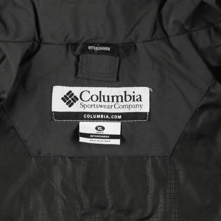 2000'S Columbia INTERCHANGE Mountain Jacket Shell Jacket Men's XL equivalent Nylon Charcoal Vintage Second Hand