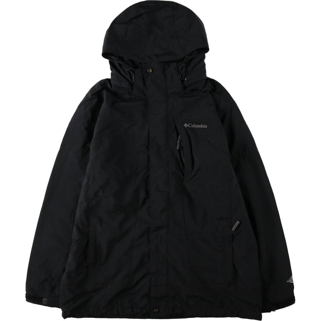 2000'S Columbia OMNI-TECH Mountain Parka Shell Jacket, Men's Size L (approx.) Nylon black type Vintage Second Hand