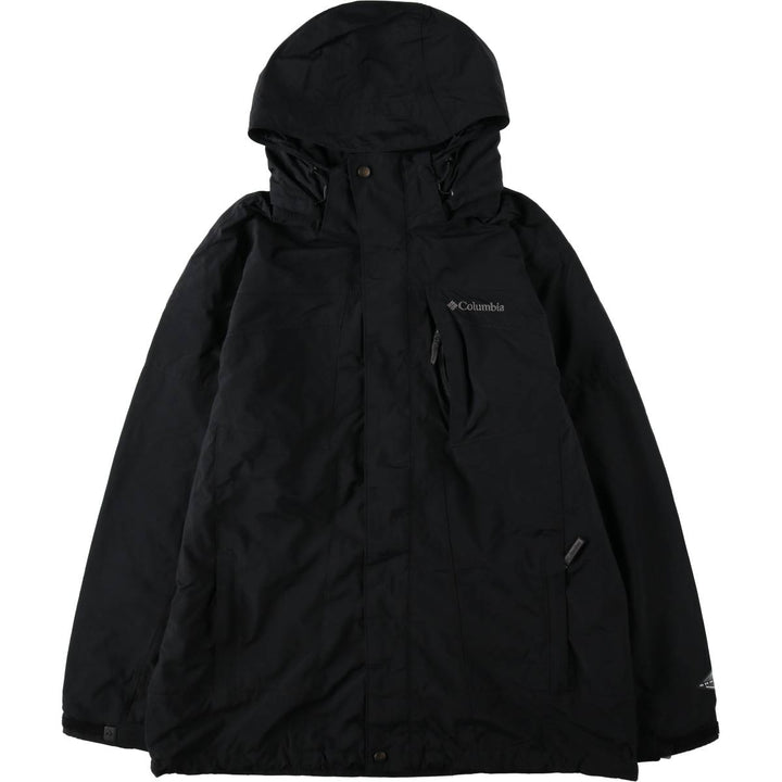 2000'S Columbia OMNI-TECH Mountain Parka Shell Jacket, Men's Size L (approx.) Nylon black type Vintage Second Hand
